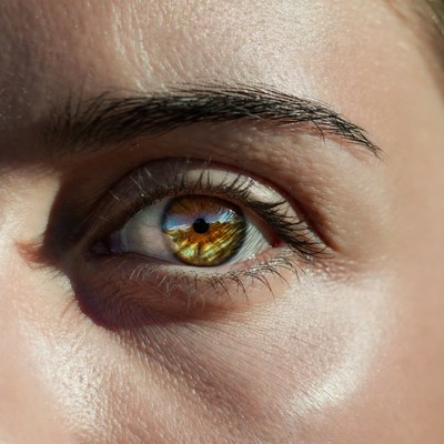 Close-up of hazel eye