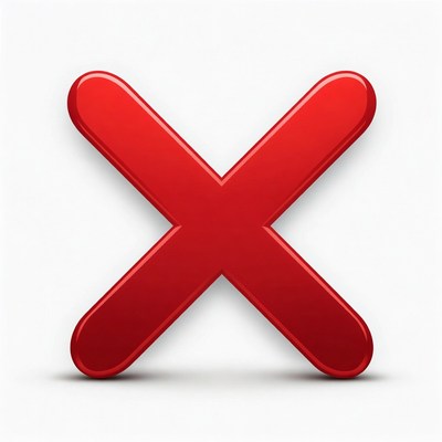Red X mark icon
