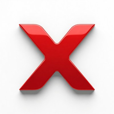Shiny Red X Symbol