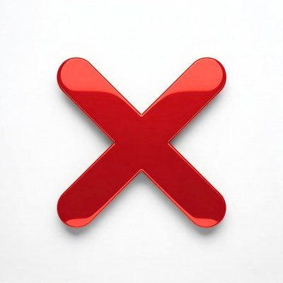 Shiny Red X Symbol