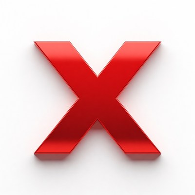 Shiny Red X Symbol