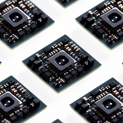 Camera Modules on White Background