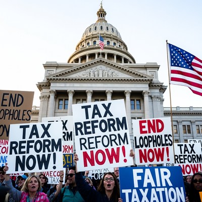 Tax Reform Protest at Capitol
