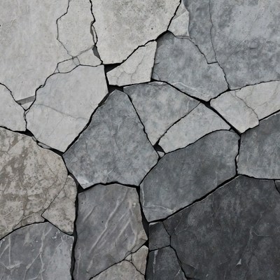Cracked Gray Stone Wall Texture