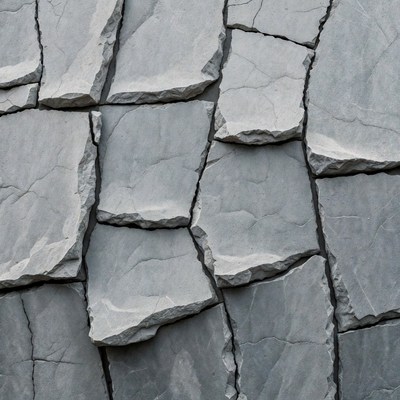 Cracked Gray Stone Wall Texture