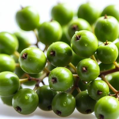 Cluster of Fresh Green Berries