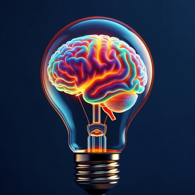 Brain Inside Lightbulb