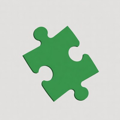 Green puzzle piece