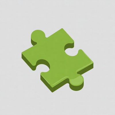 Green puzzle piece illustration