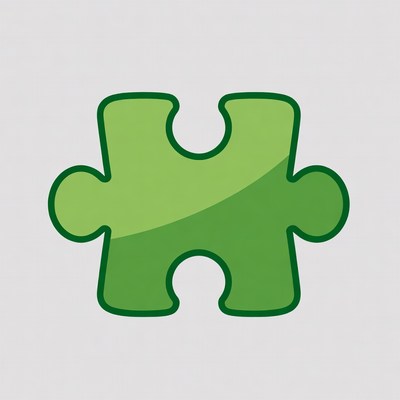 Green puzzle piece icon