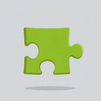 Green puzzle piece illustration