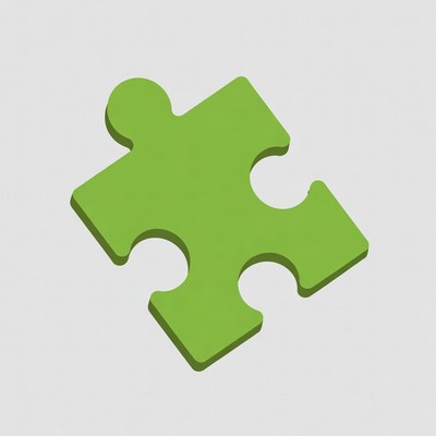 Green Jigsaw Puzzle Piece