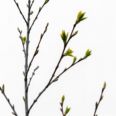 Tree branch with fresh buds