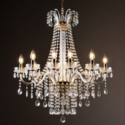 Crystal Chandelier with Eight Lights