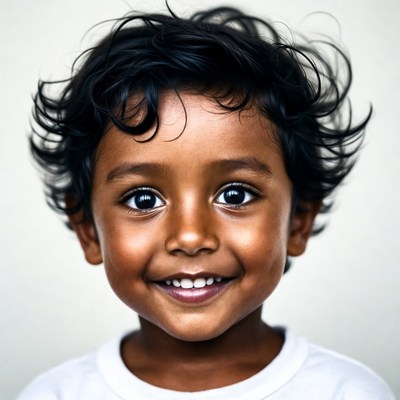 Smiling Indian toddler boy