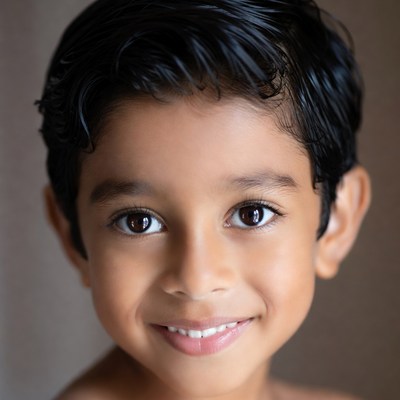 Smiling Indian boy close-up