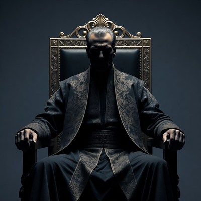 Man sitting on ornate throne