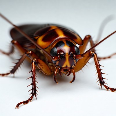 Close-up of brown cockroach