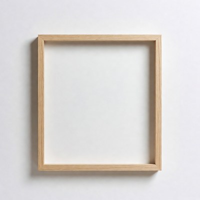 Empty Oak Wood Picture Frame