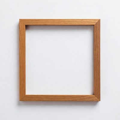 Empty Wooden Picture Frame