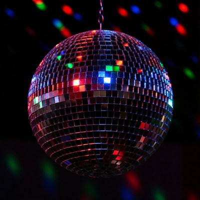 Disco Ball with Colorful Lights