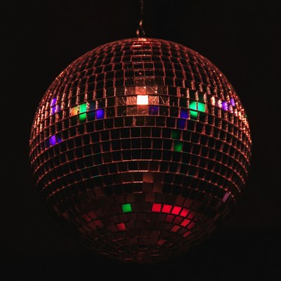 Disco Ball with Colored Lights