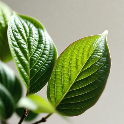 Close-up of vibrant green plant leaves