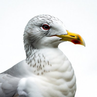 Seagull with yellow beak