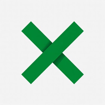 Green X mark icon