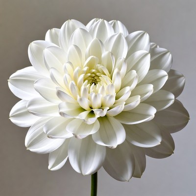 White Dahlia Flower Closeup