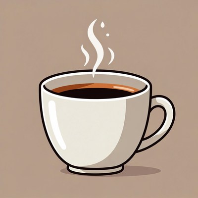 Steaming Hot Coffee Cup