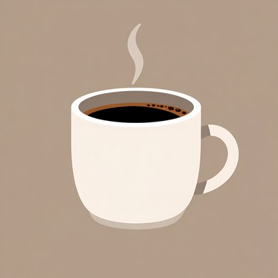 Steaming Hot Coffee Cup