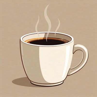 Steaming Hot Coffee Cup