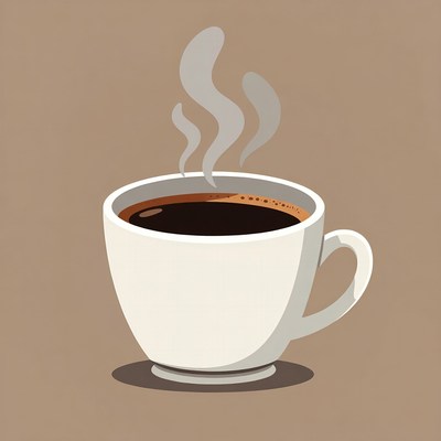 Steaming Hot Coffee Cup