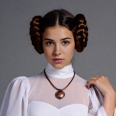 Woman with Princess Leia Buns