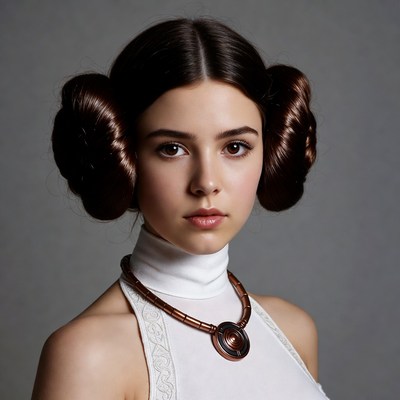 Woman with Princess Leia Buns