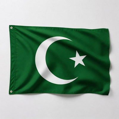 Pakistan Flag on White Background