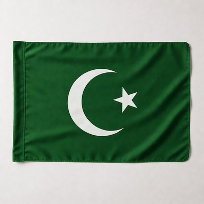Pakistan Flag on White Background