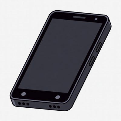 Black Smartphone Illustration