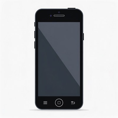 Black iPhone 4 on white background