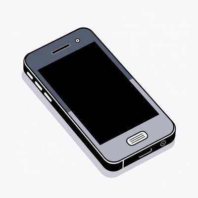 Black Smartphone Illustration