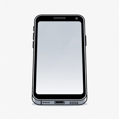 Smartphone illustration on white background