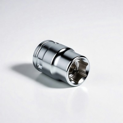 Shiny Silver Socket Wrench Bit