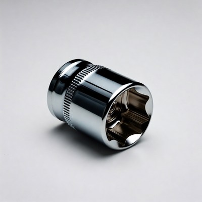 Shiny Chrome Socket Wrench