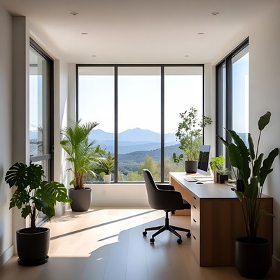 Modern Office with Mountain View