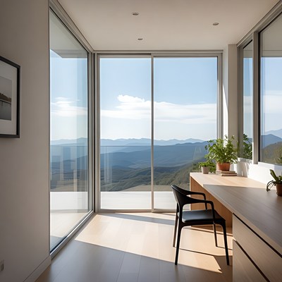 Modern Office with Mountain View