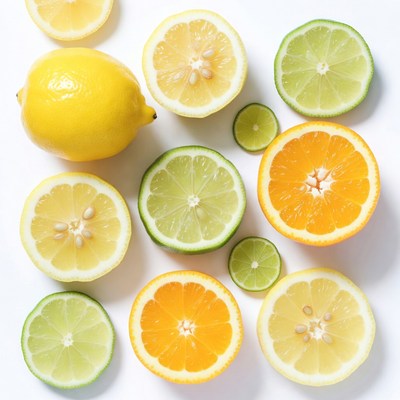 Sliced Lemons Limes Oranges