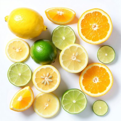 Sliced Lemons Limes Oranges