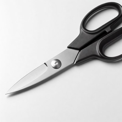 Black handled kitchen scissors