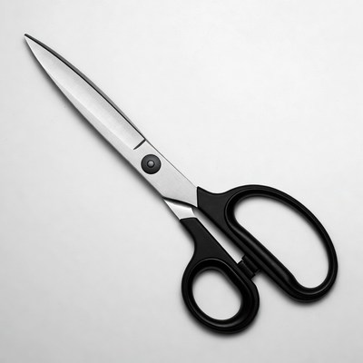 Black handled tailoring scissors